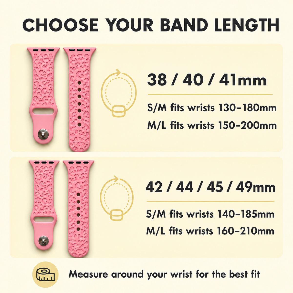 Leopard Apple Watch Strap, Engraved Silicone Watch Band Parent Listing Accessories Gifts UK