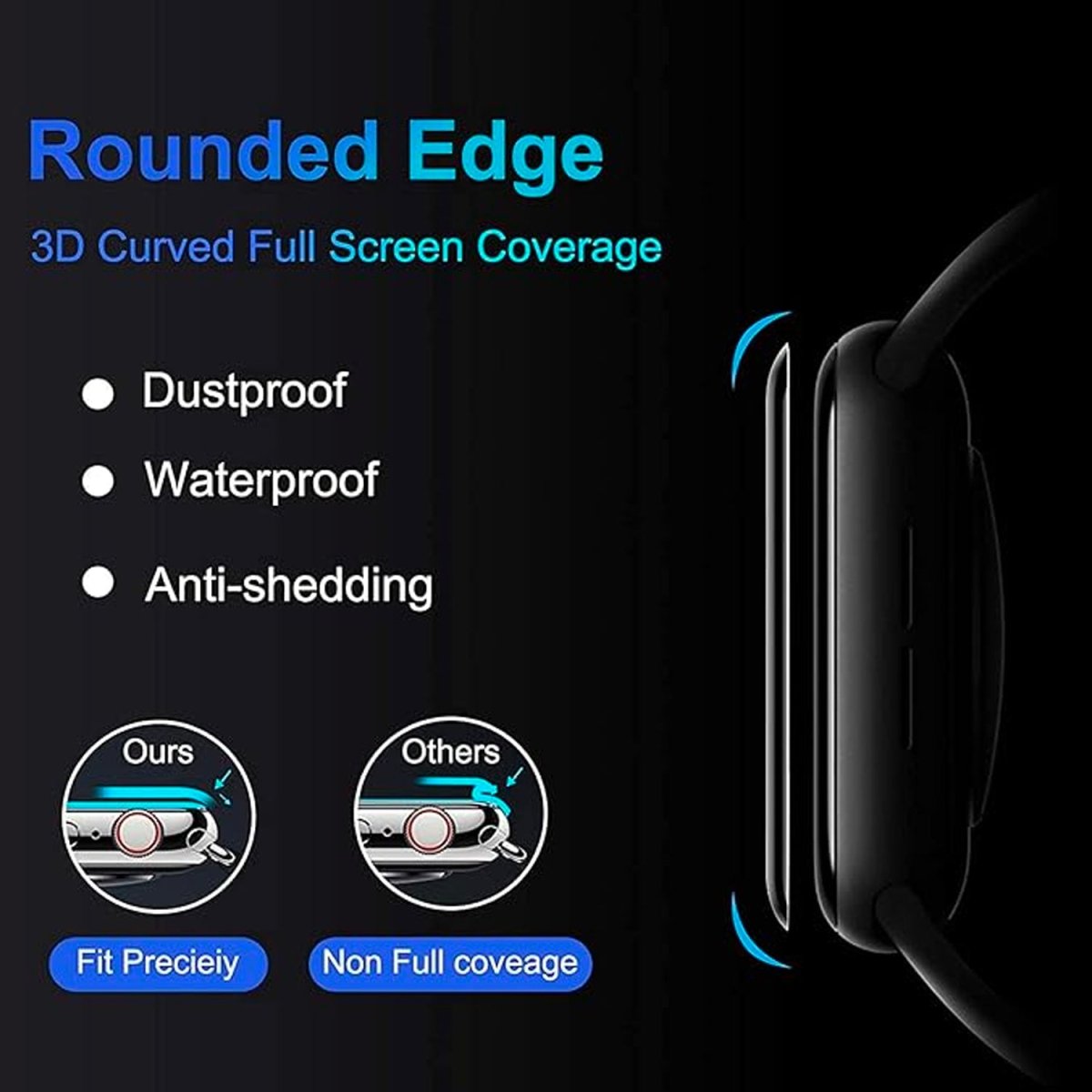 3D Screen Protector For Apple Watch 4 5 6 SE 7 8 9 ULTRA 2 Anti-Scratch Easy Fit Accessories Gifts UK