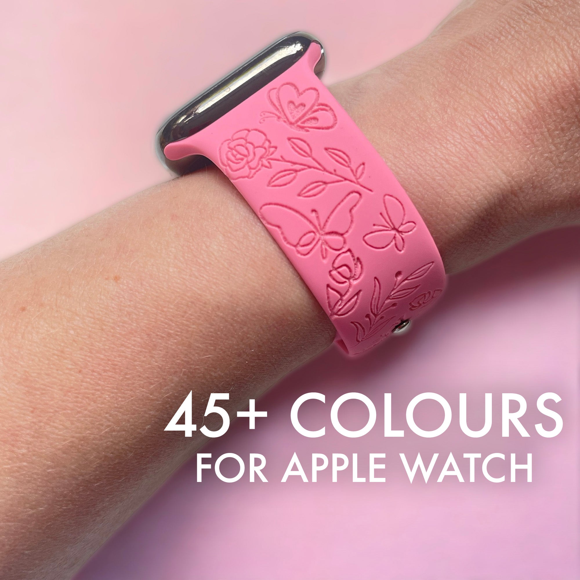 Butterflies & Roses Silicone Watch Strap for Apple Watch Parent Listing Accessories Gifts UK