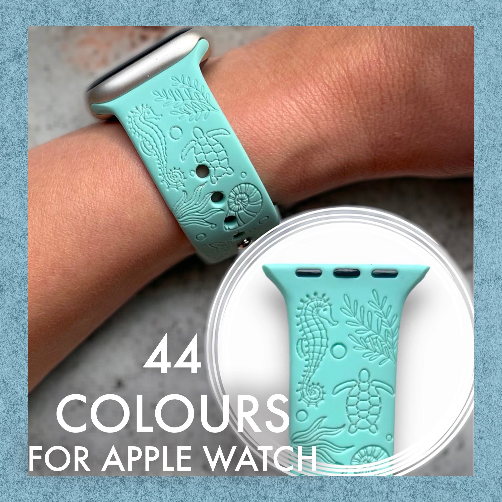Sea life Silicone Watch Strap for Apple Watch Parent Listing Accessories Gifts UK
