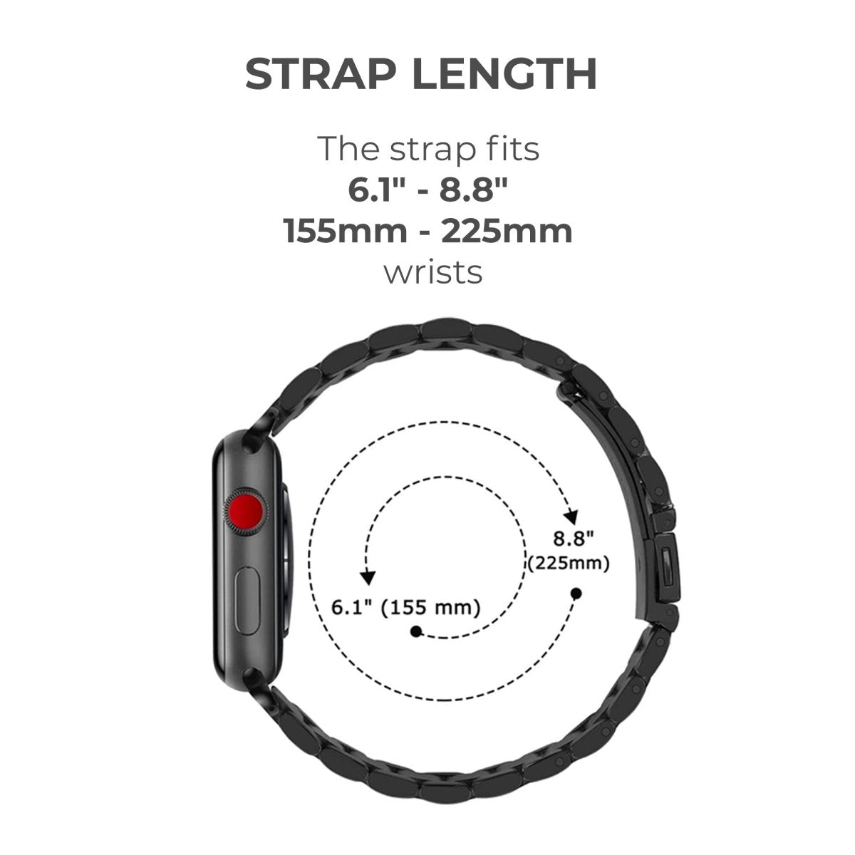 Stainless Steel Watch Strap For Apple Watch Stainless Steel Accessories Gifts UK
