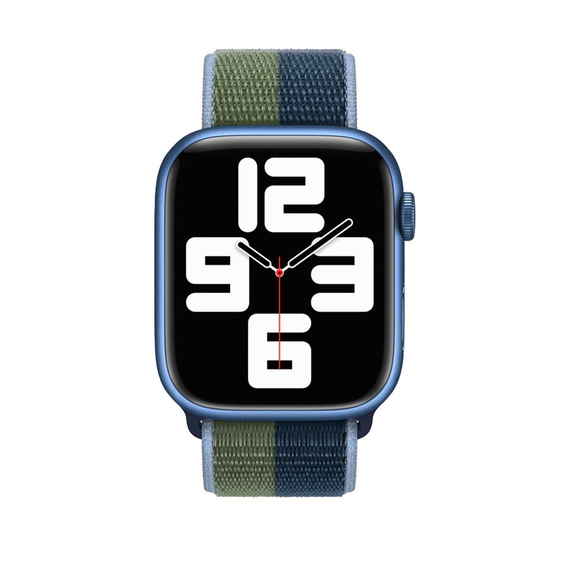 Abyss Blue / Moss Green Nylon Loop Watch Strap for Apple Watch Nylon Loop Accessories Gifts UK