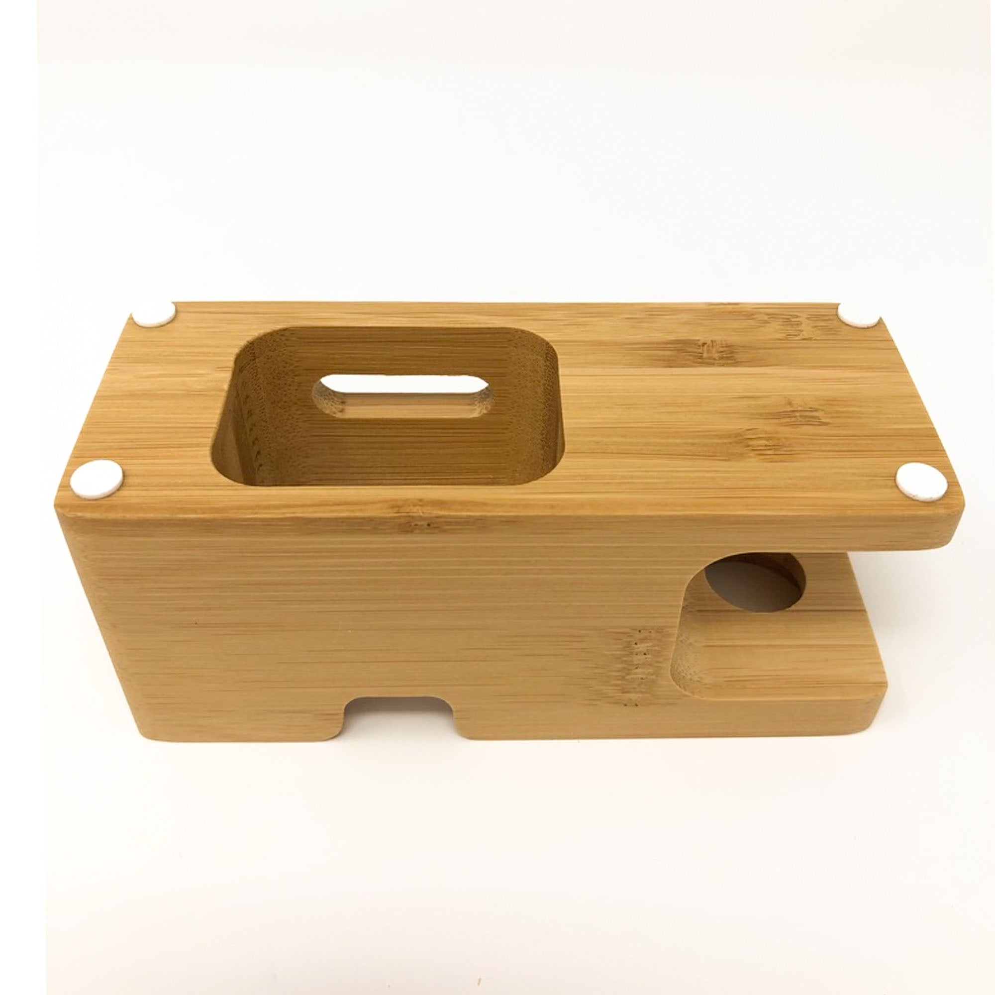 Bamboo Wood Charging Station - iPhone And Apple Watch Dock Bamboo Dock Accessories Gifts UK
