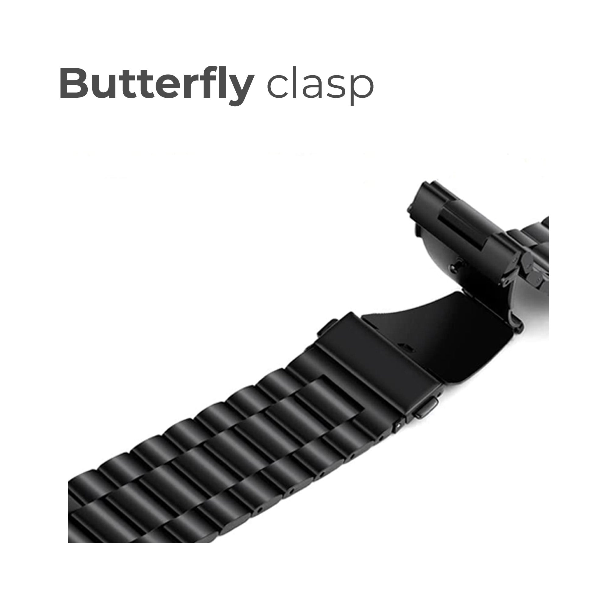 Black Stainless Steel Watch Strap For Apple Watch Stainless Steel Accessories Gifts UK