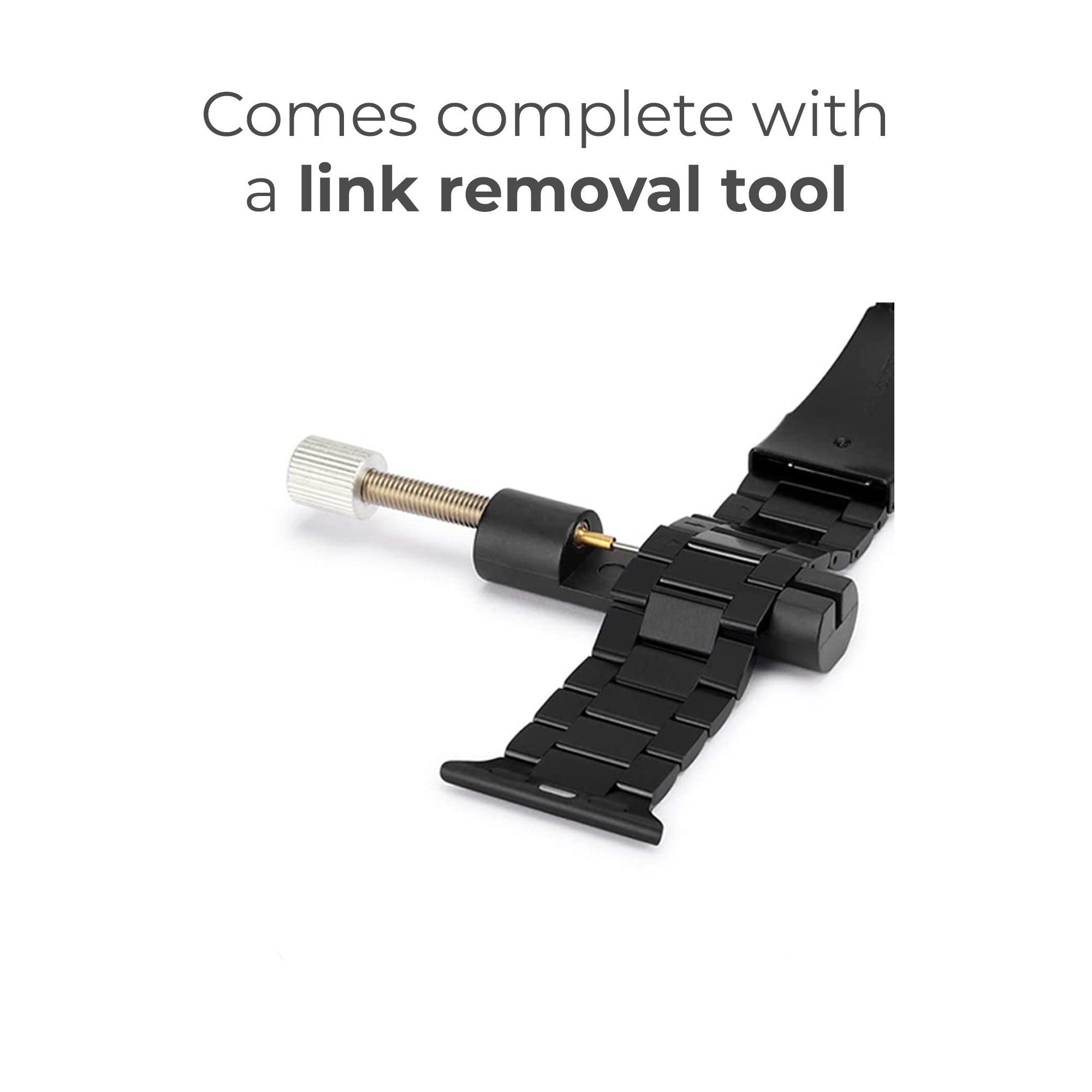 Black Stainless Steel Watch Strap For Apple Watch Stainless Steel Accessories Gifts UK