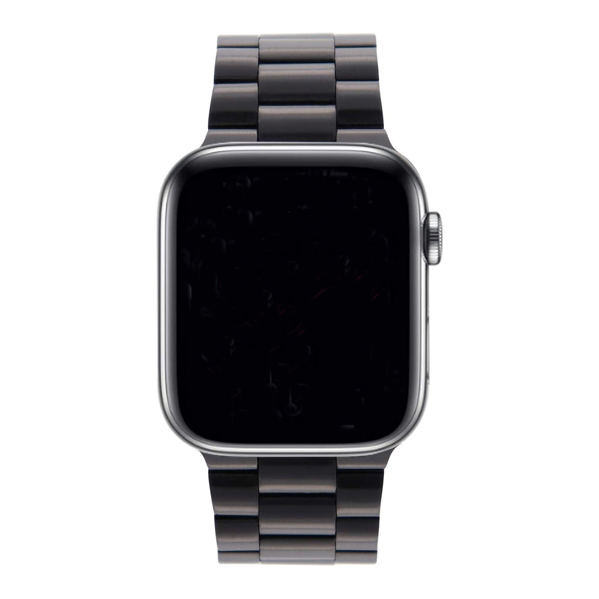 Black Stainless Steel Watch Strap For Apple Watch Stainless Steel Accessories Gifts UK