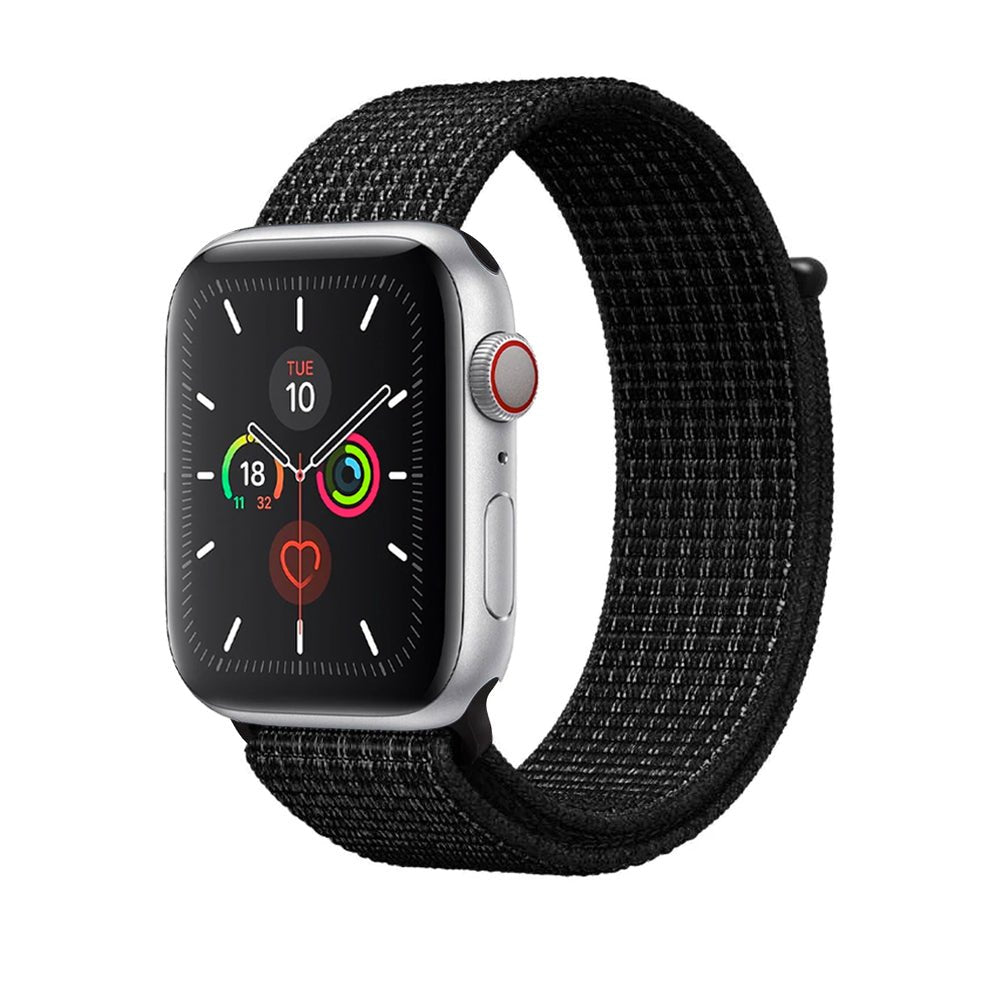 Black & White Nylon Loop Watch Strap for Apple Watch Nylon Loop 38 / 40 / 41mm Accessories Gifts UK