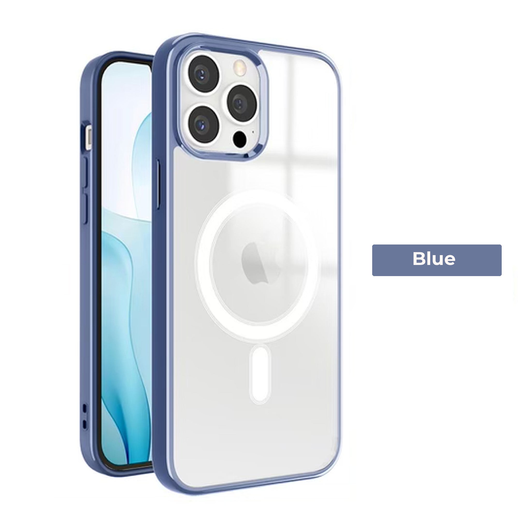 Blue/Clear MagSafe Compatible Phone Case For Apple iPhone Phone Cases iPhone 12 Mini Accessories Gifts UK