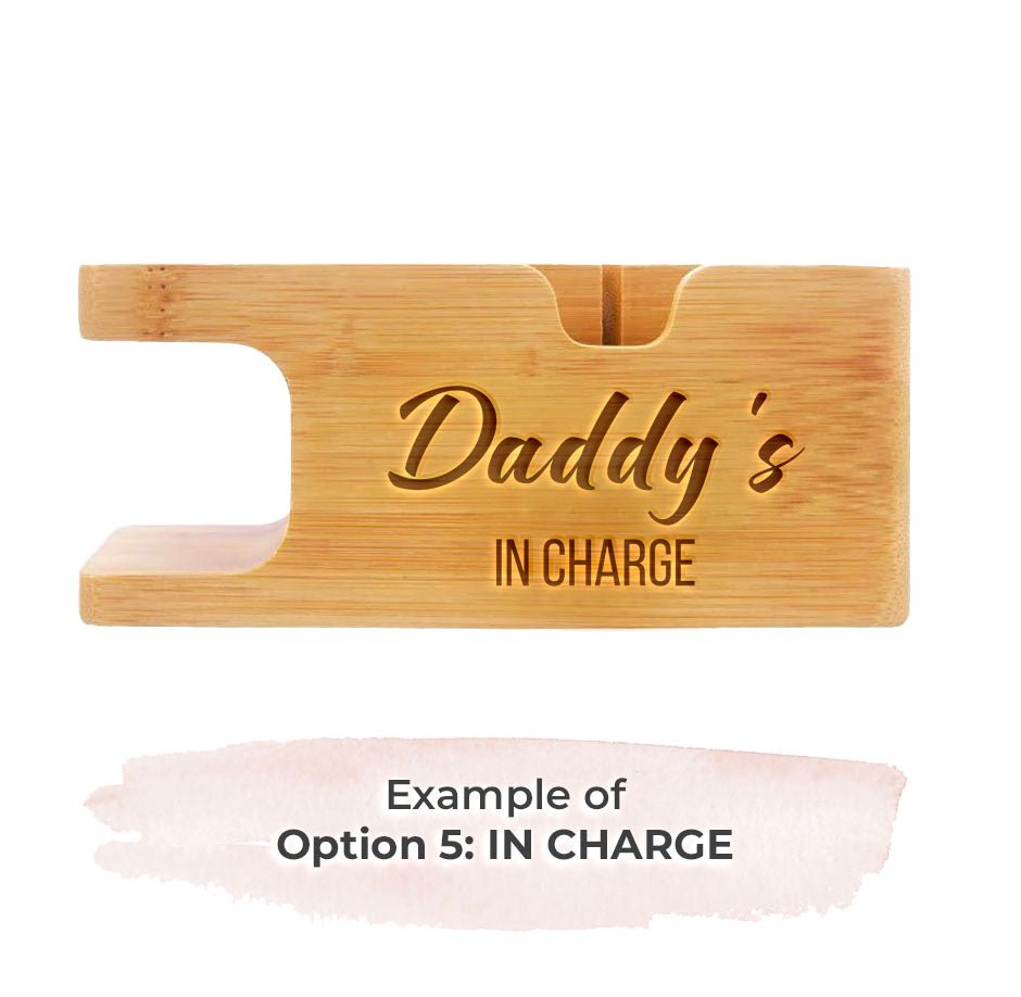 Charging Station Personalised Gift Bamboo Dock For Apple Watch and iPhone Personalised Accessories Gifts UK