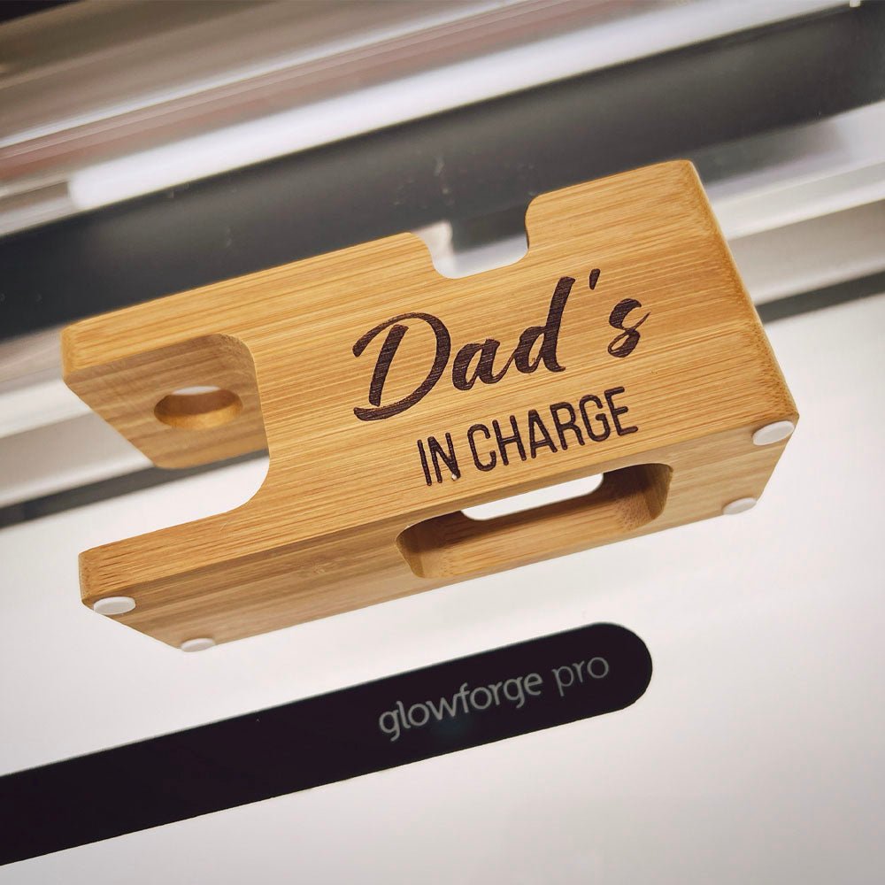 Charging Station Personalised Gift Bamboo Dock For Apple Watch and iPhone Personalised Accessories Gifts UK