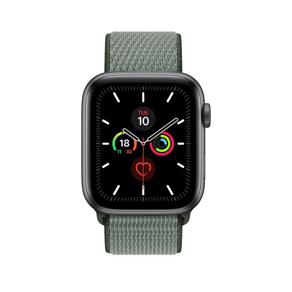 Dark Olive Nylon Loop for Apple Watch Nylon Loop Accessories Gifts UK