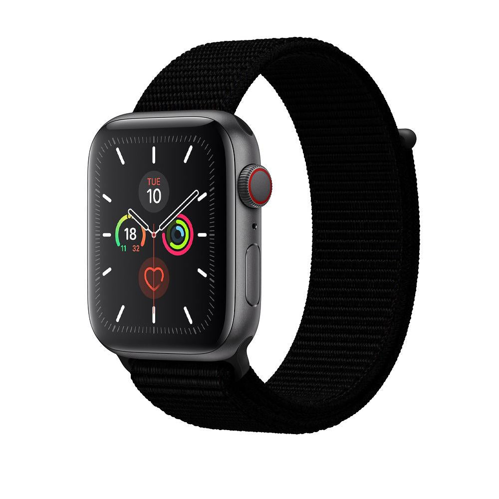 Deep Black Nylon Loop for Apple Watch Nylon Loop 38 / 40 / 41mm Accessories Gifts UK