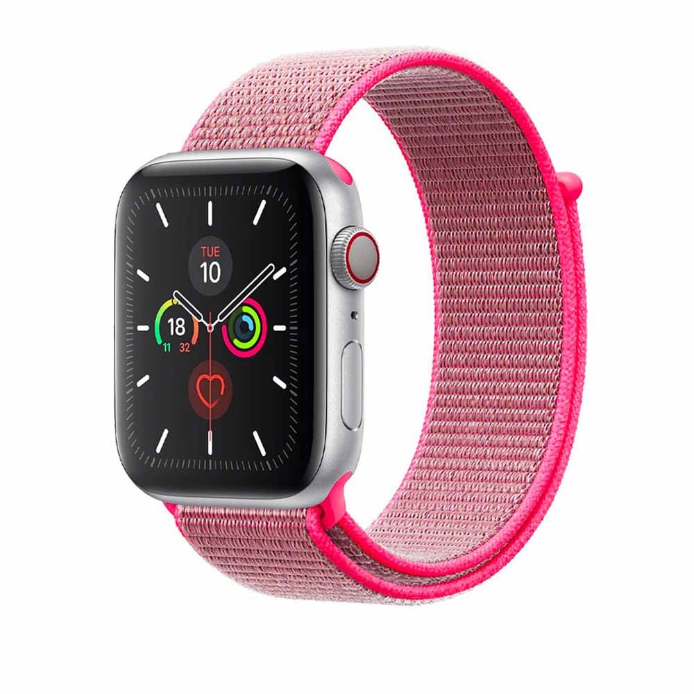 Hot Pink Nylon Loop for Apple Watch Nylon Loop 38 / 40 / 41mm Accessories Gifts UK