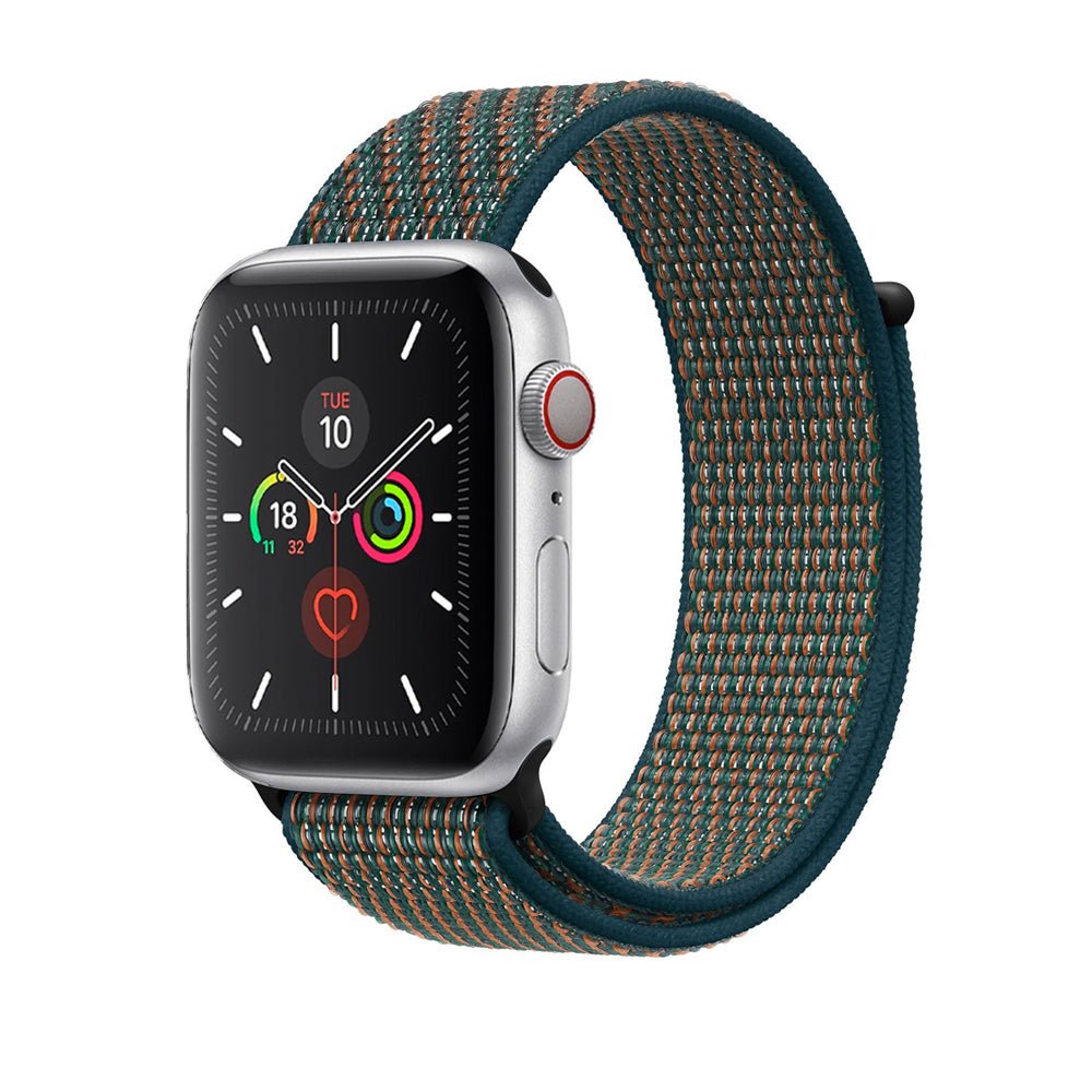Hyper Crimson/Neptune Green Nylon Loop for Apple Watch Nylon Loop 38 / 40 / 41mm Accessories Gifts UK