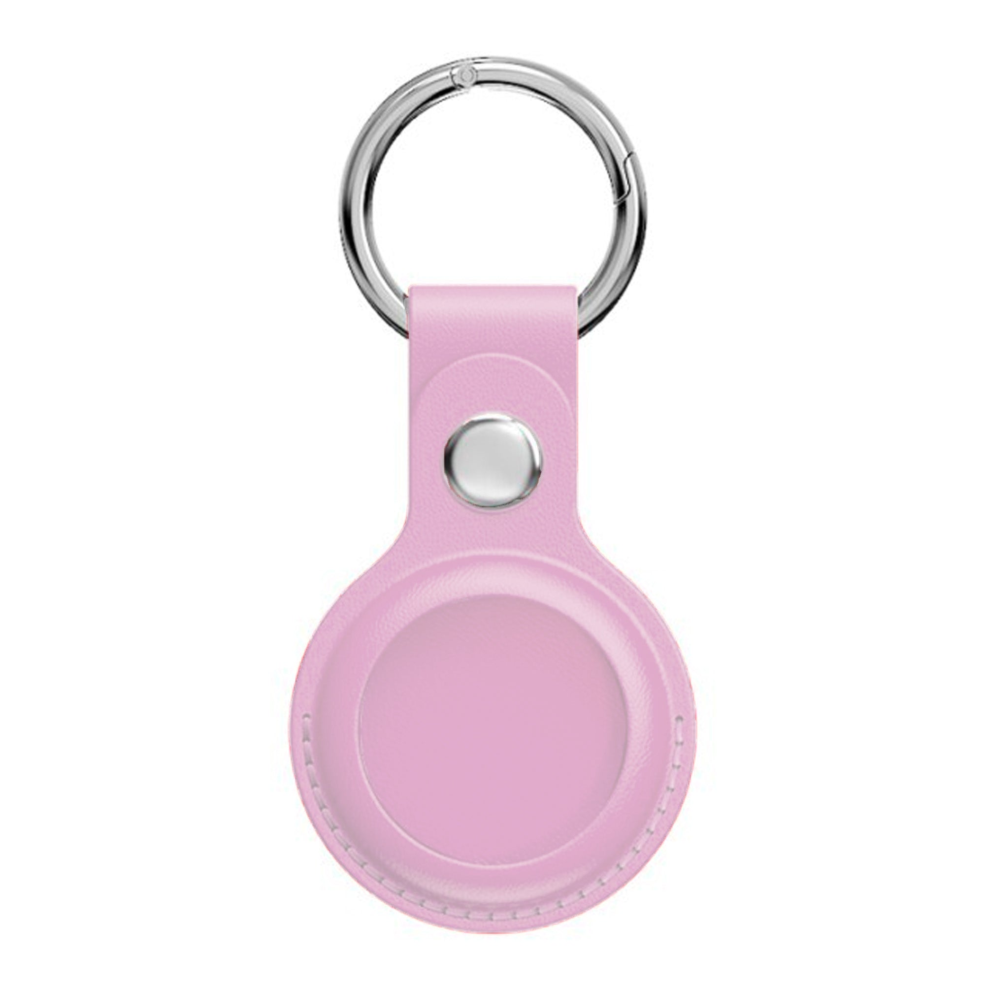 Pink Leather Case for Apple AirTag, PU Leather Case Cover with Keychain Cases For AirTag Pink Accessories Gifts UK