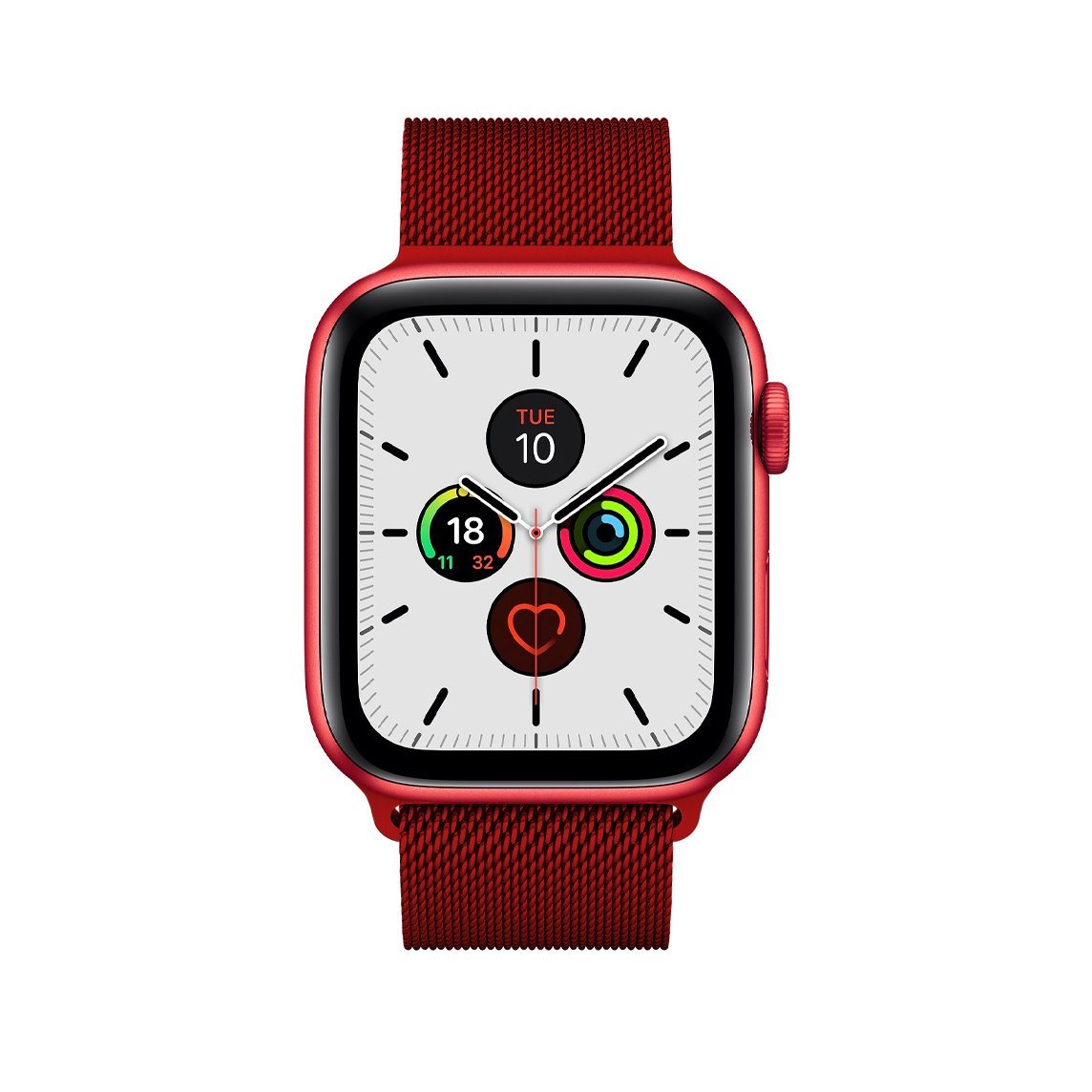 Red Milanese Watch Strap Loop For Apple Watch Series 7 6 5 4 3 2 1 & SE Milanese Loop Accessories Gifts UK