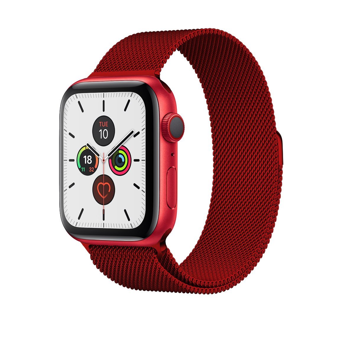Red Milanese Watch Strap Loop For Apple Watch Series 7 6 5 4 3 2 1 & SE Milanese Loop 38 / 40 / 41mm Accessories Gifts UK