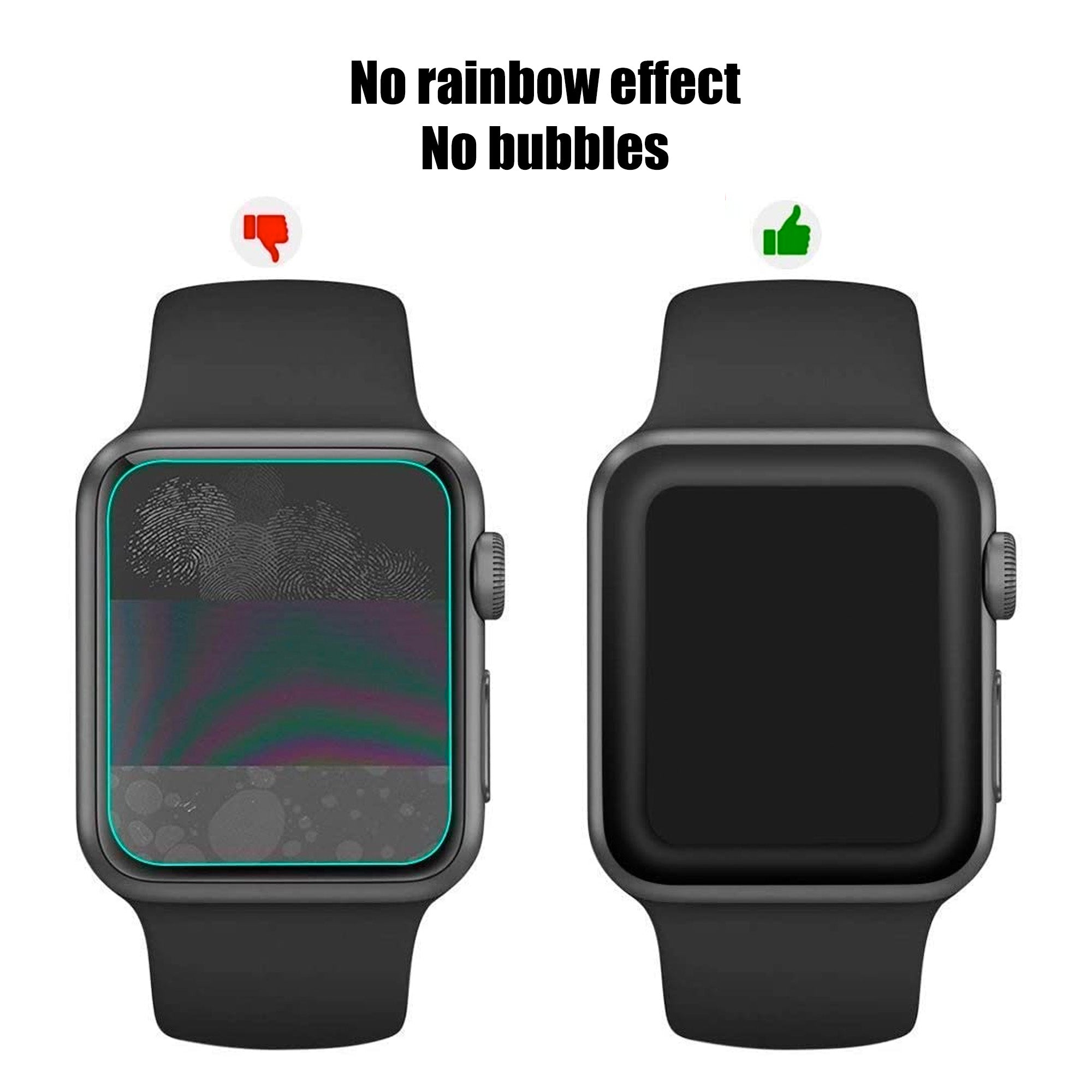 Screen Protector for Apple Watch Series 7 6 5 4 3 2 1 & SE, Curved Edge Anti-Scratch Bubble-Free 3D Ultra Shatterproof Flexible Protector Film Accessories Gifts UK