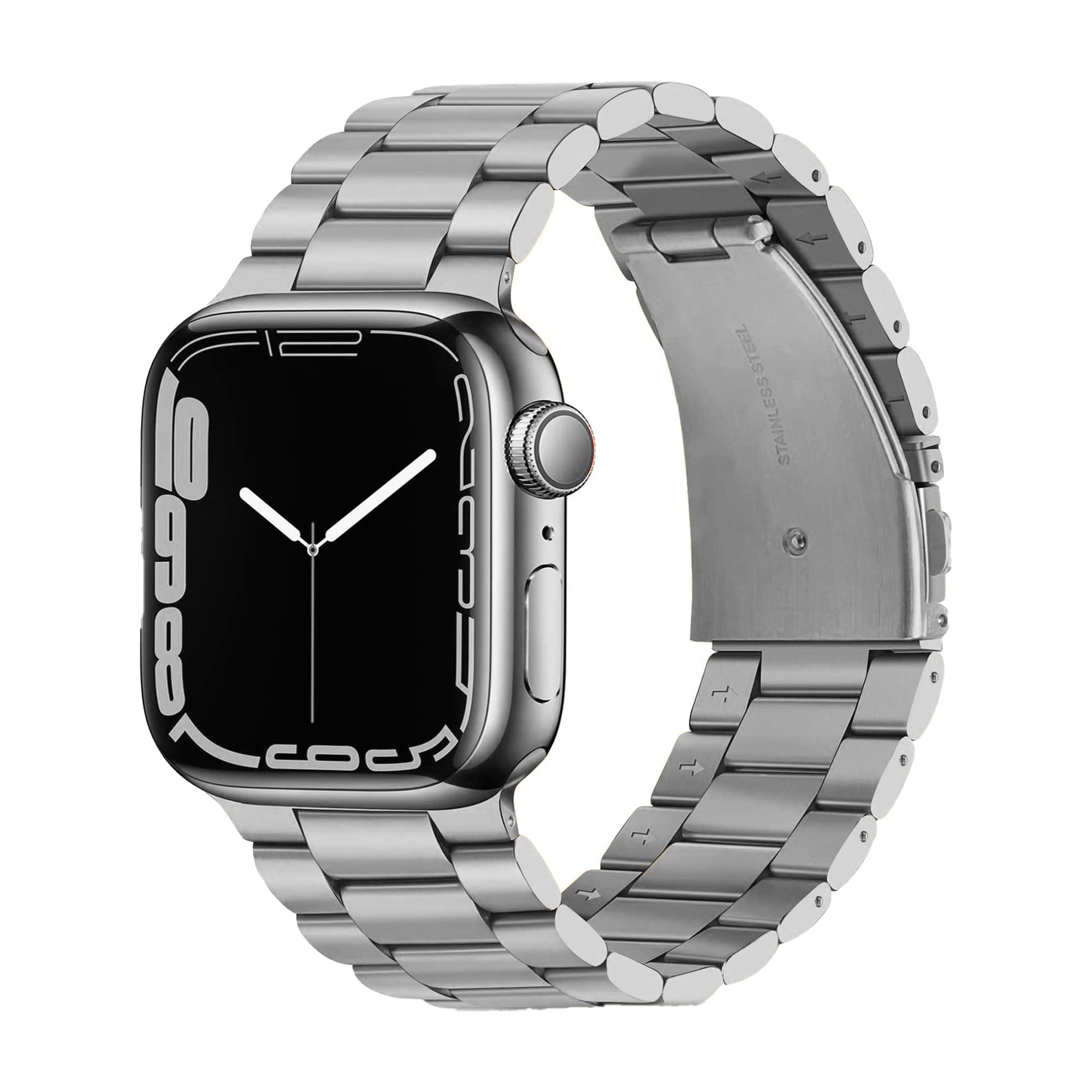 Silver Stainless Steel Watch Strap For Apple Watch Accessories Gifts