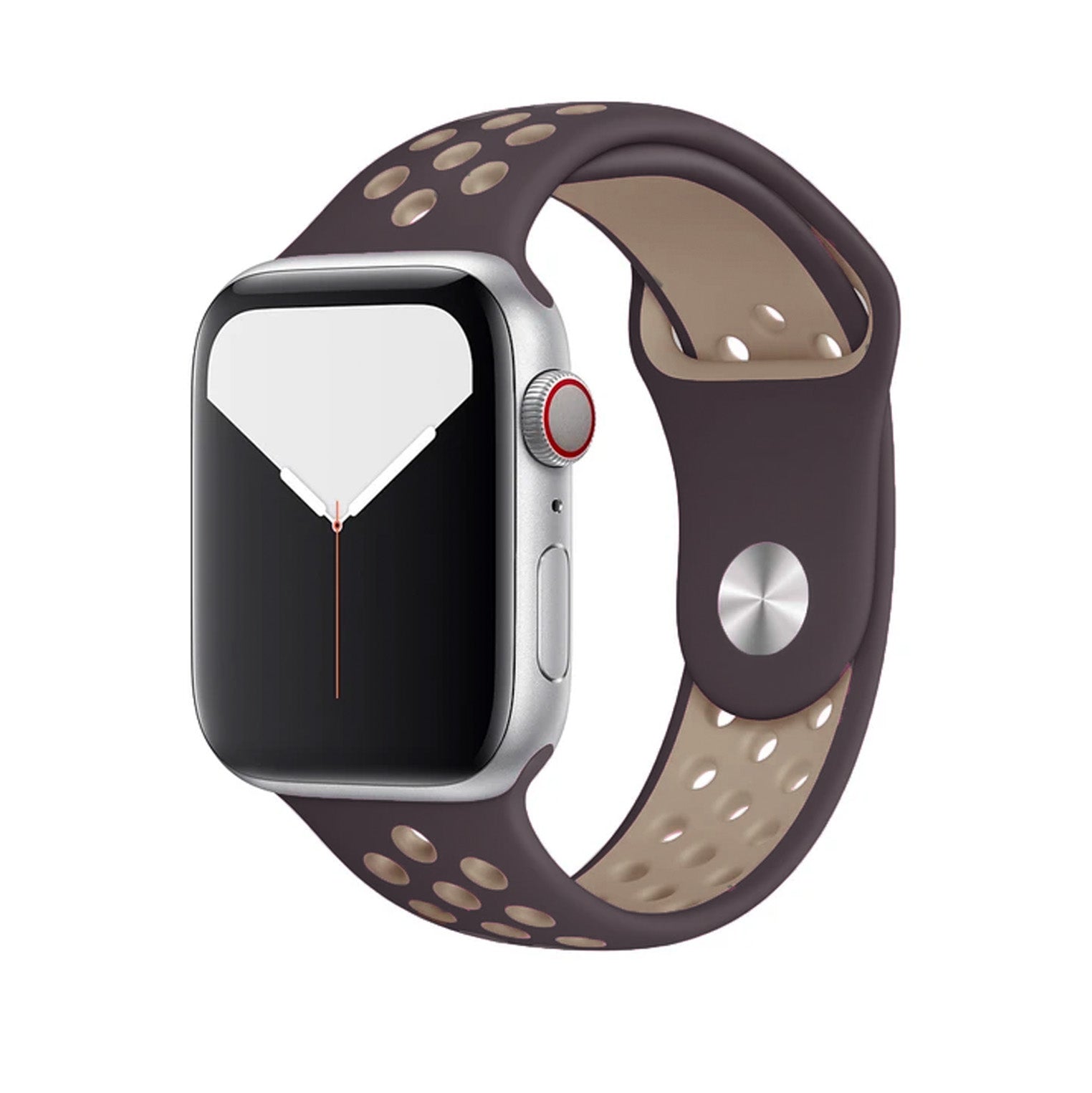 Smokey Brown Taupe Silicone Sport Strap for Apple Watch