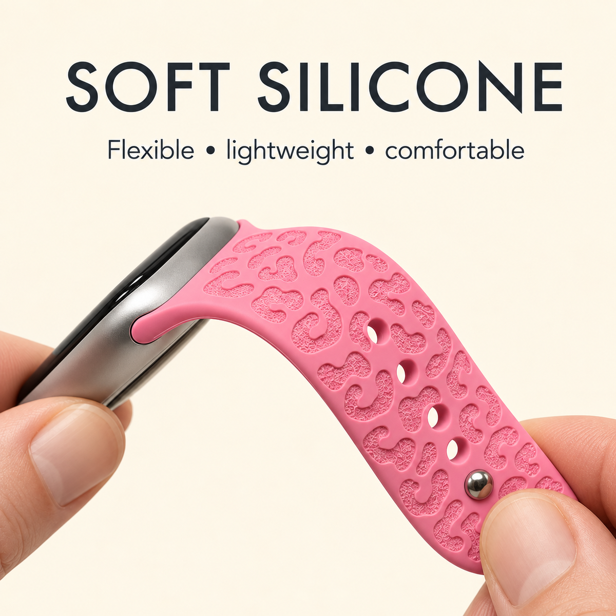 Leopard Apple Watch Strap, Engraved Silicone Watch Band Parent Listing Accessories Gifts UK