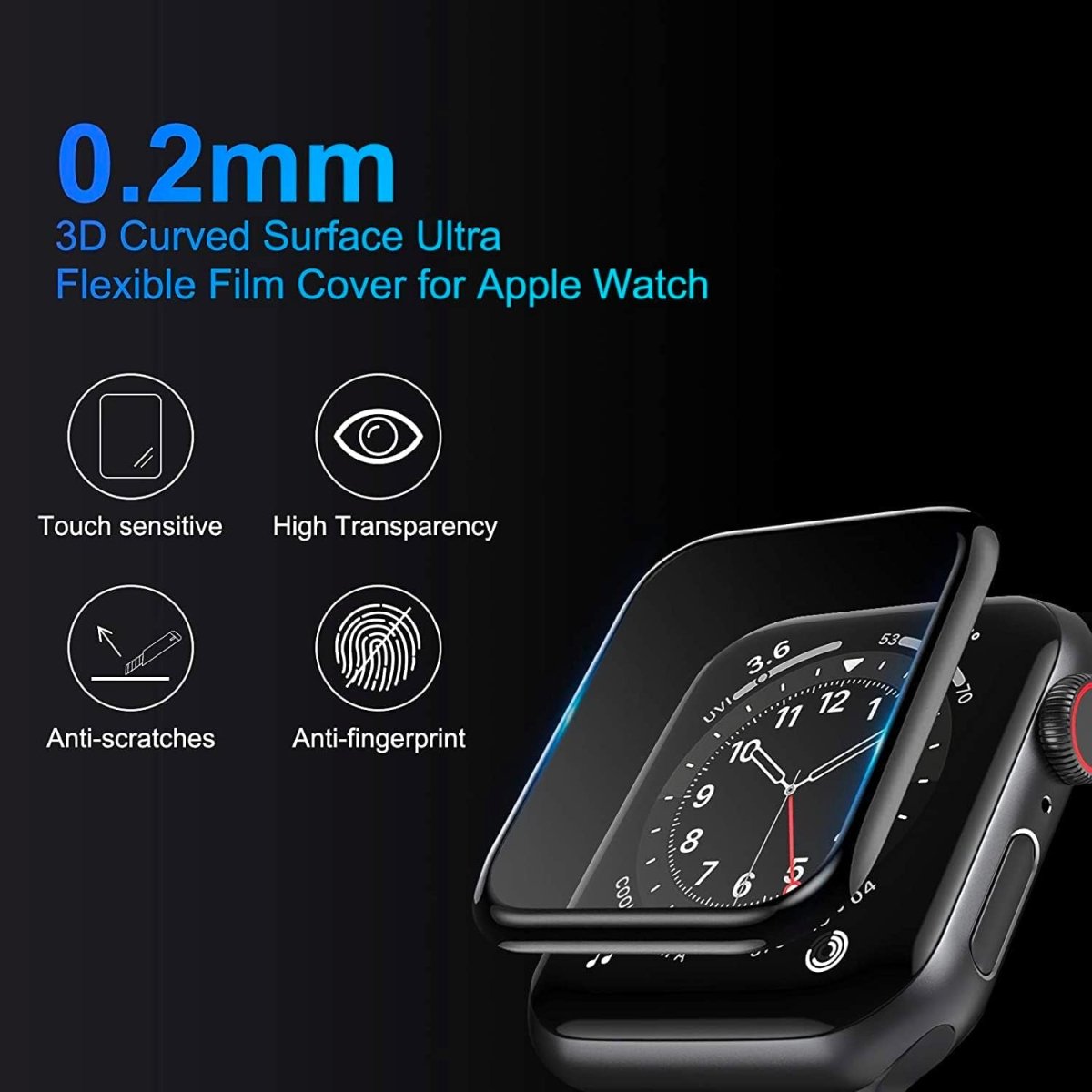 3D Screen Protector For Apple Watch 4 5 6 SE 7 8 9 ULTRA 2 Anti-Scratch Easy Fit    Accessories Gifts UK