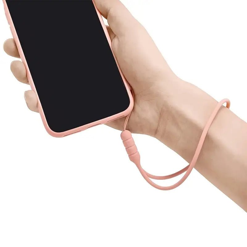 Black Shockproof Silicone Case For iPhone With Ring And Lanyard    Accessories Gifts UK