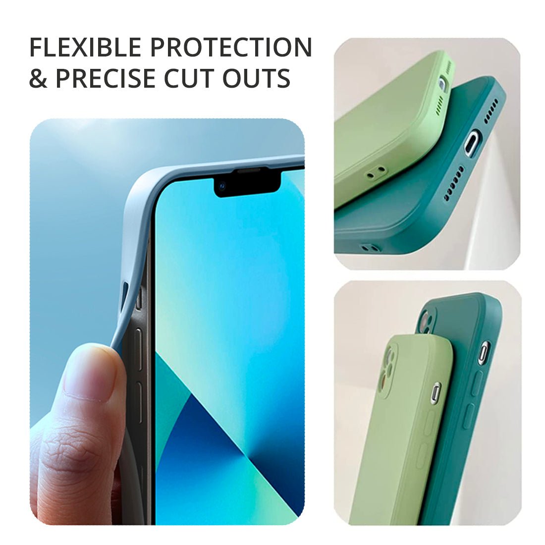 Blue Shockproof Silicone Phone Case For iPhone    Accessories Gifts UK