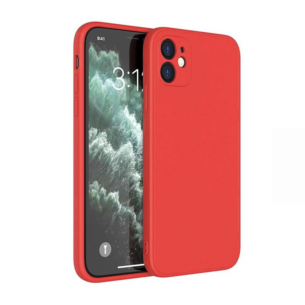 Bright Red Shockproof Silicone Phone Case For iPhone    Accessories Gifts UK