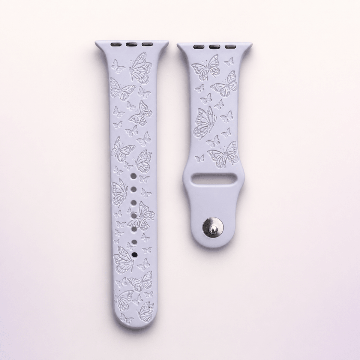 Butterflies Apple Watch Strap, Engraved Silicone Watch Band Parent Listing Accessories Gifts UK