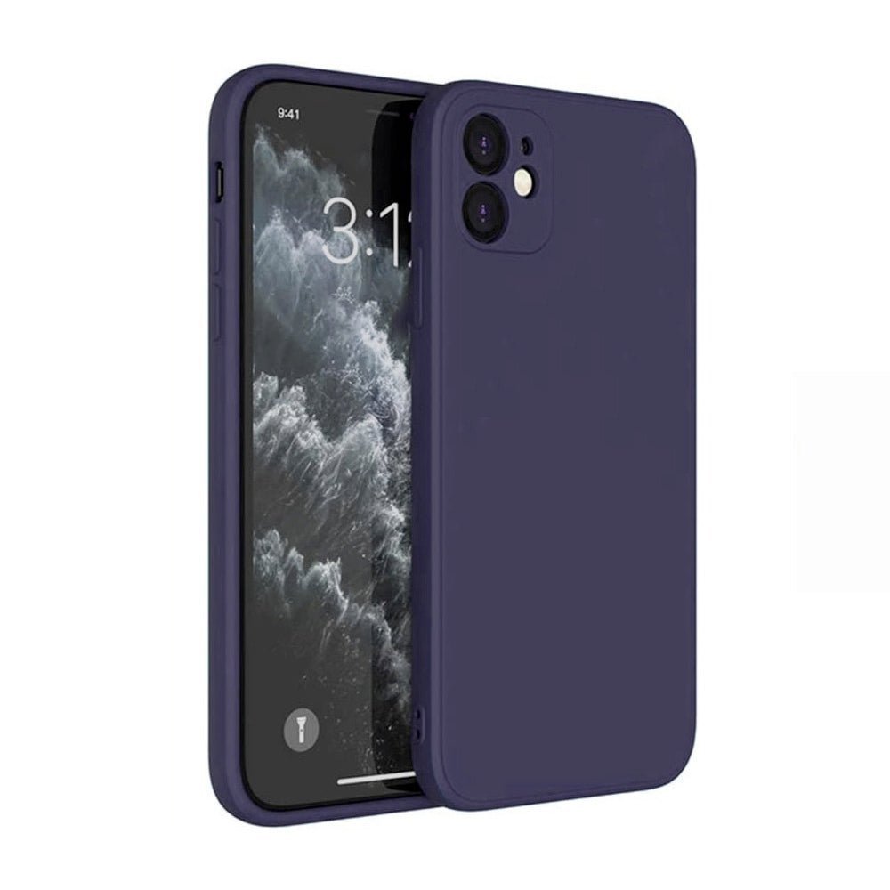 Dark Purple Shockproof Silicone Phone Case For iPhone    Accessories Gifts UK
