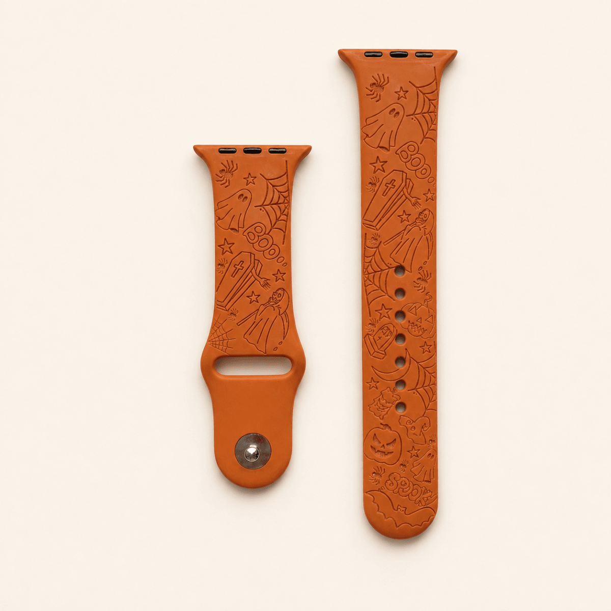 Halloween Apple Watch Strap, Engraved Silicone Watch Band - Accessories Gifts UK