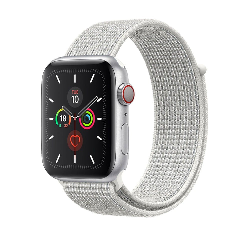 Summit White Nylon Loop for Apple Watch Nylon Loop 38 / 40 / 41mm  Accessories Gifts UK