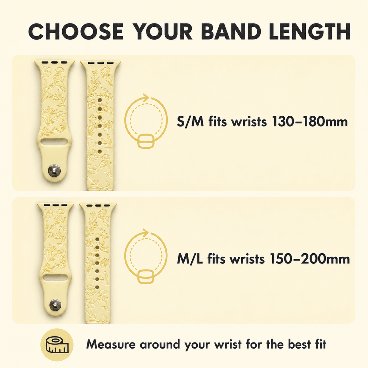 Butterflies & Roses Apple Watch Strap, Engraved Silicone Watch Band Parent Listing Accessories Gifts UK