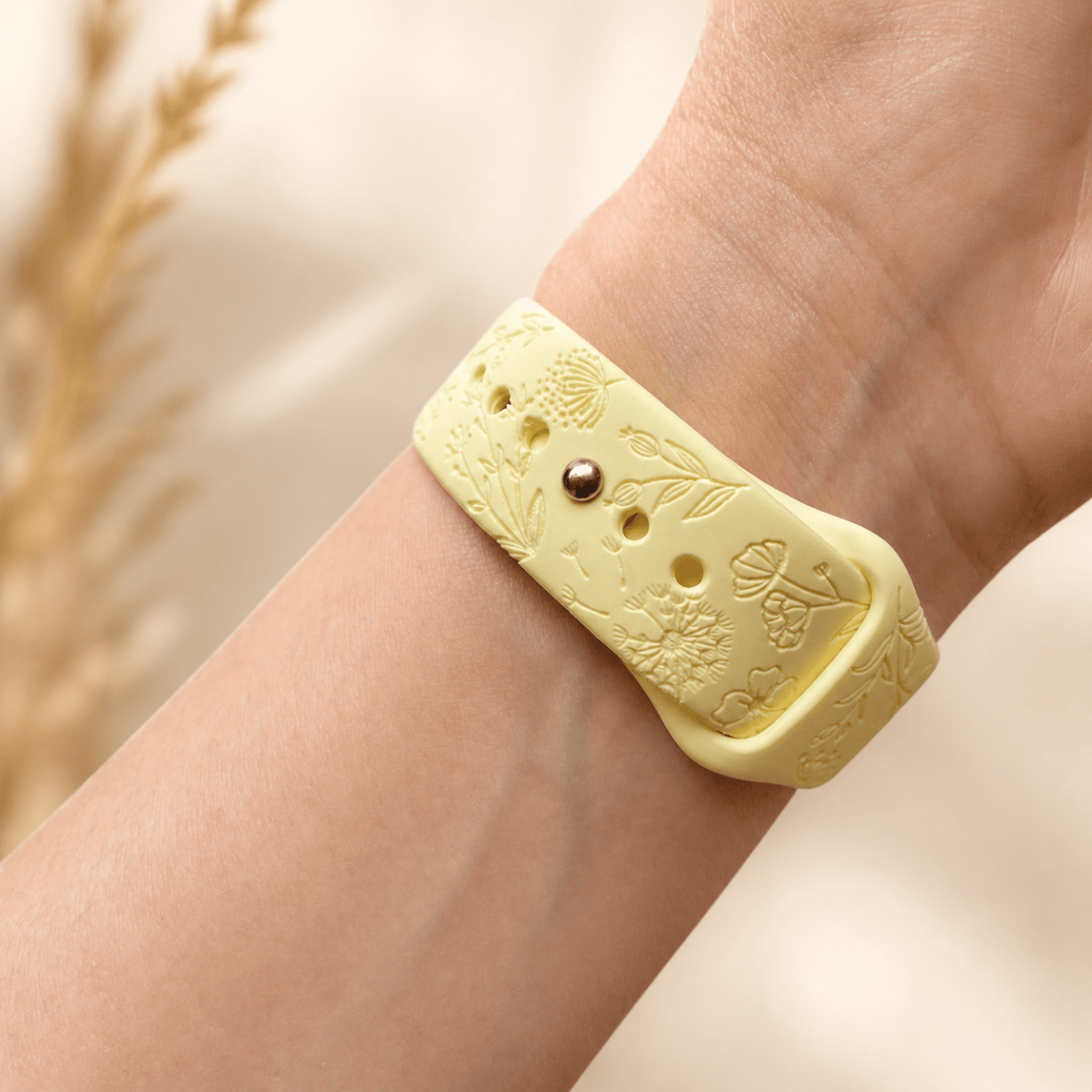 Butterflies & Roses Apple Watch Strap, Engraved Silicone Watch Band Parent Listing Accessories Gifts UK