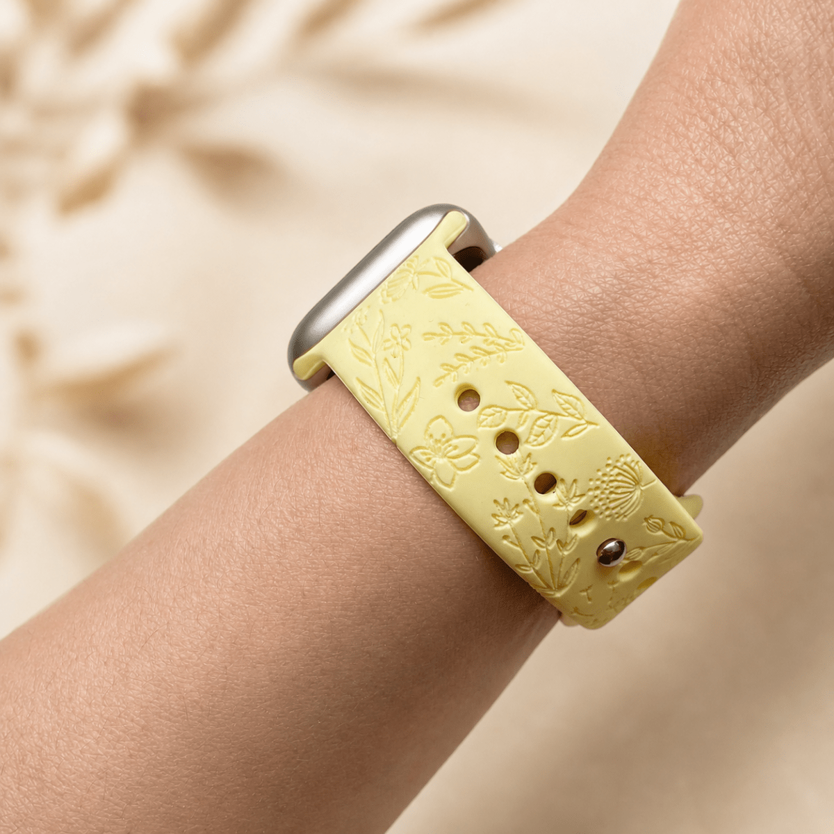 Butterflies & Roses Apple Watch Strap, Engraved Silicone Watch Band Parent Listing Accessories Gifts UK