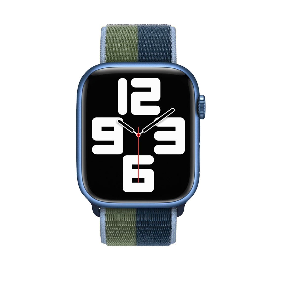 Abyss Blue / Moss Green Nylon Loop Watch Strap for Apple Watch Nylon Loop   Accessories Gifts UK