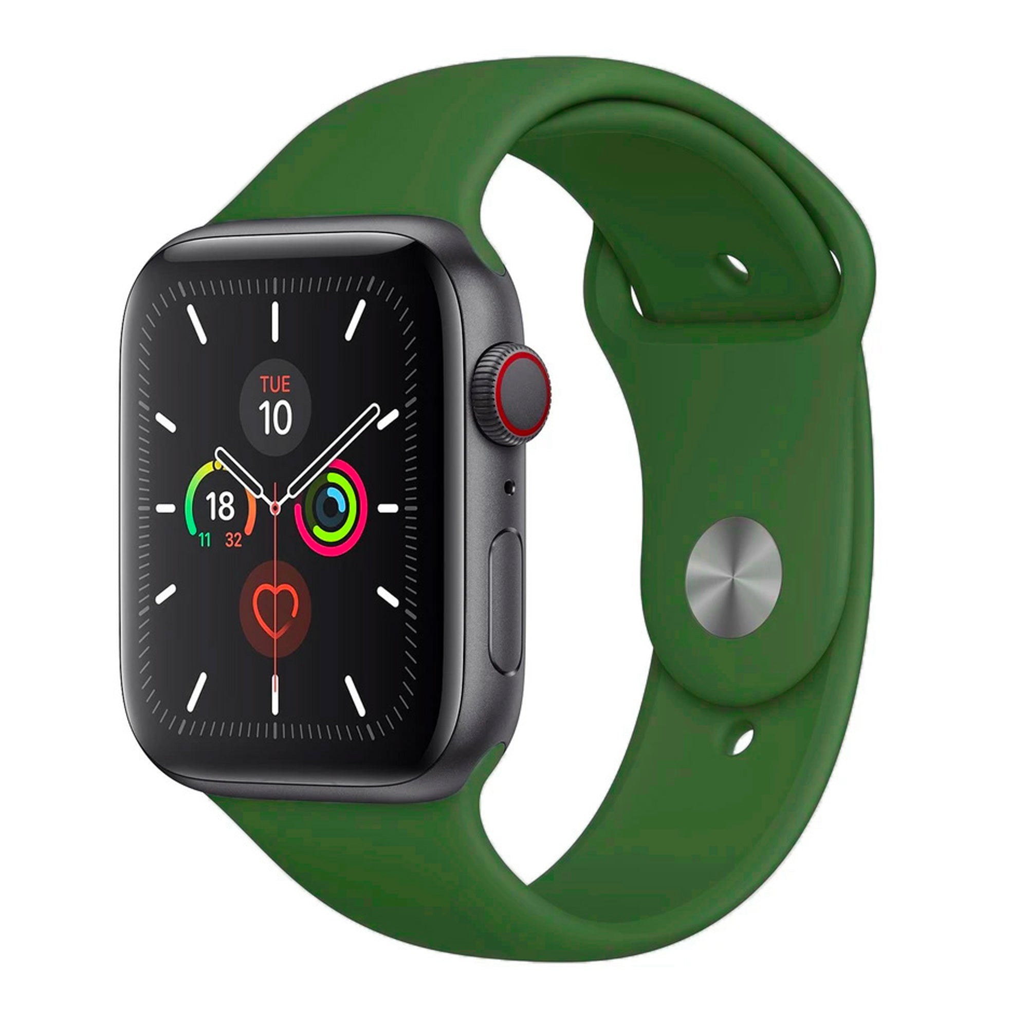 Army Green Silicone Watch Strap for Apple Watch Silicone Bands 38 / 40 / 41mm S-M Accessories Gifts UK
