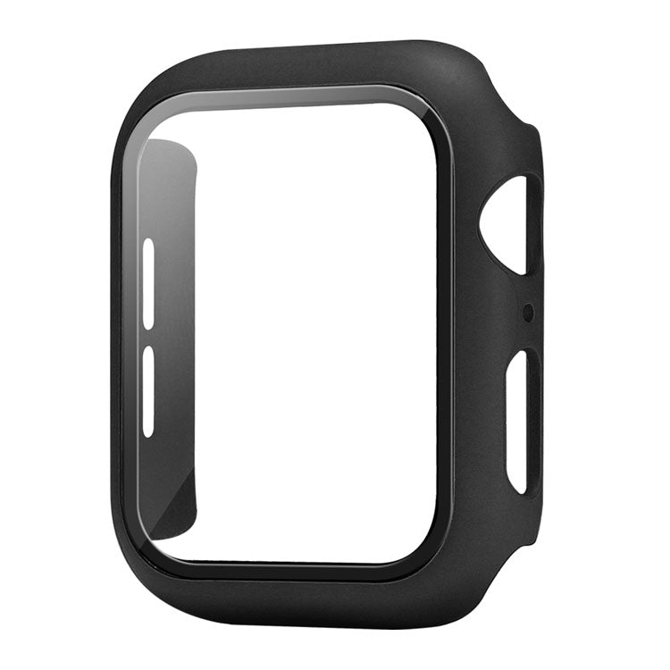 Black Bumper Case For Apple Watch | 2 in 1 Tempered Glass Screen Protector + Bumper Case Bumper Cases Black 40MM Accessories Gifts UK
