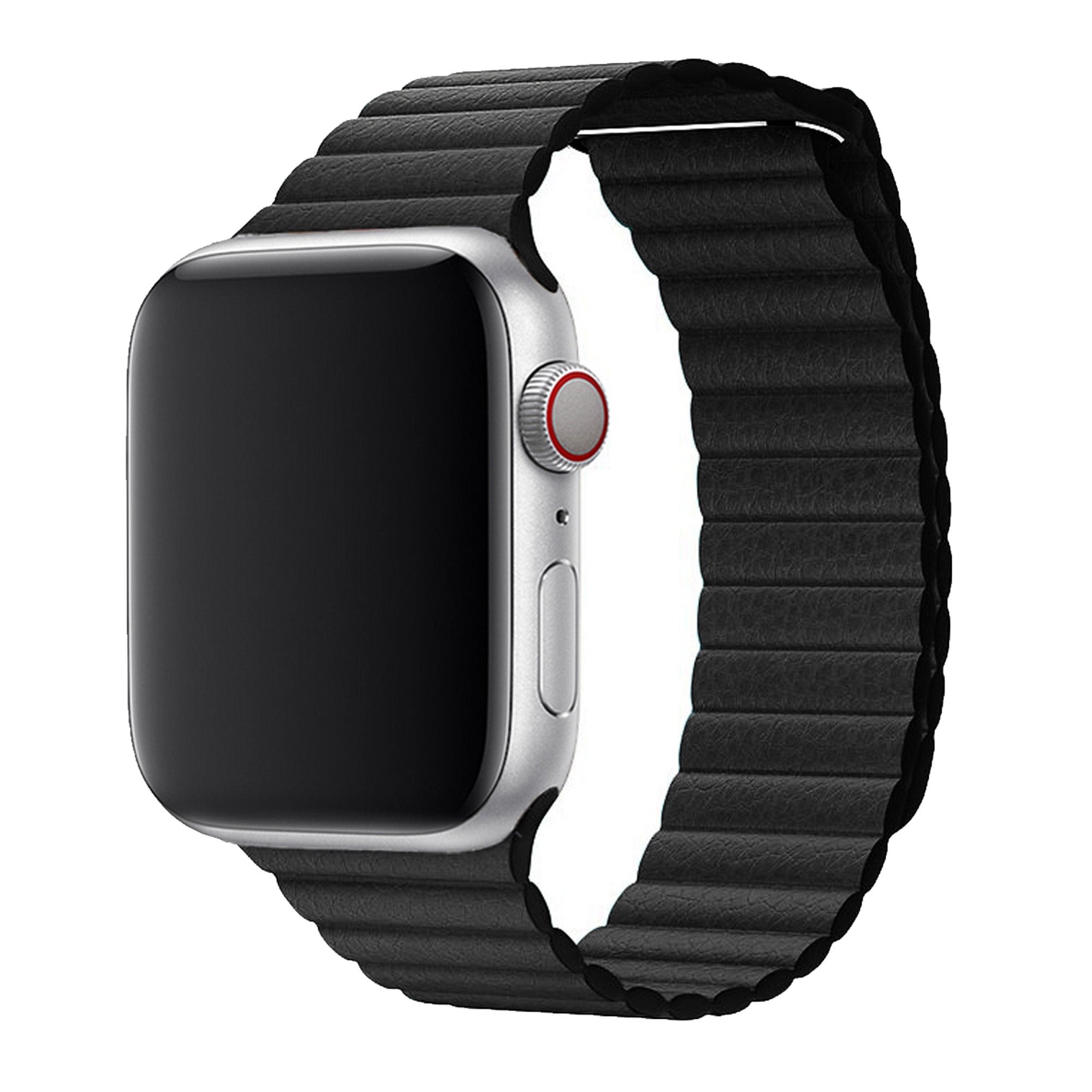 Black Genuine Leather Magnetic Loop for Apple Watch Leather Loop   Accessories Gifts UK
