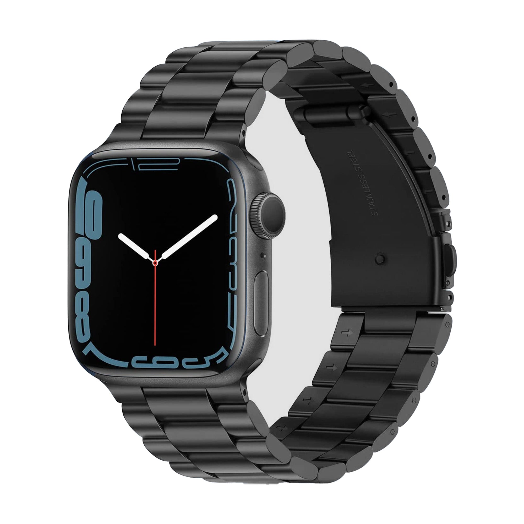 Black Stainless Steel Watch Strap For Apple Watch Stainless Steel 38 / 40 / 41mm  Accessories Gifts UK