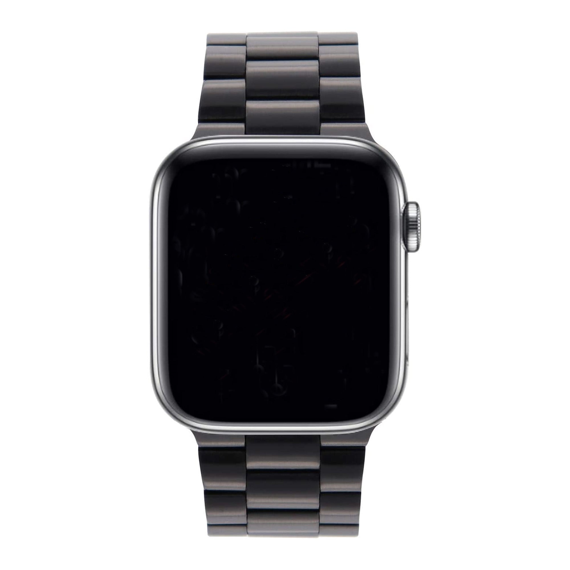 Black Stainless Steel Watch Strap For Apple Watch Stainless Steel   Accessories Gifts UK