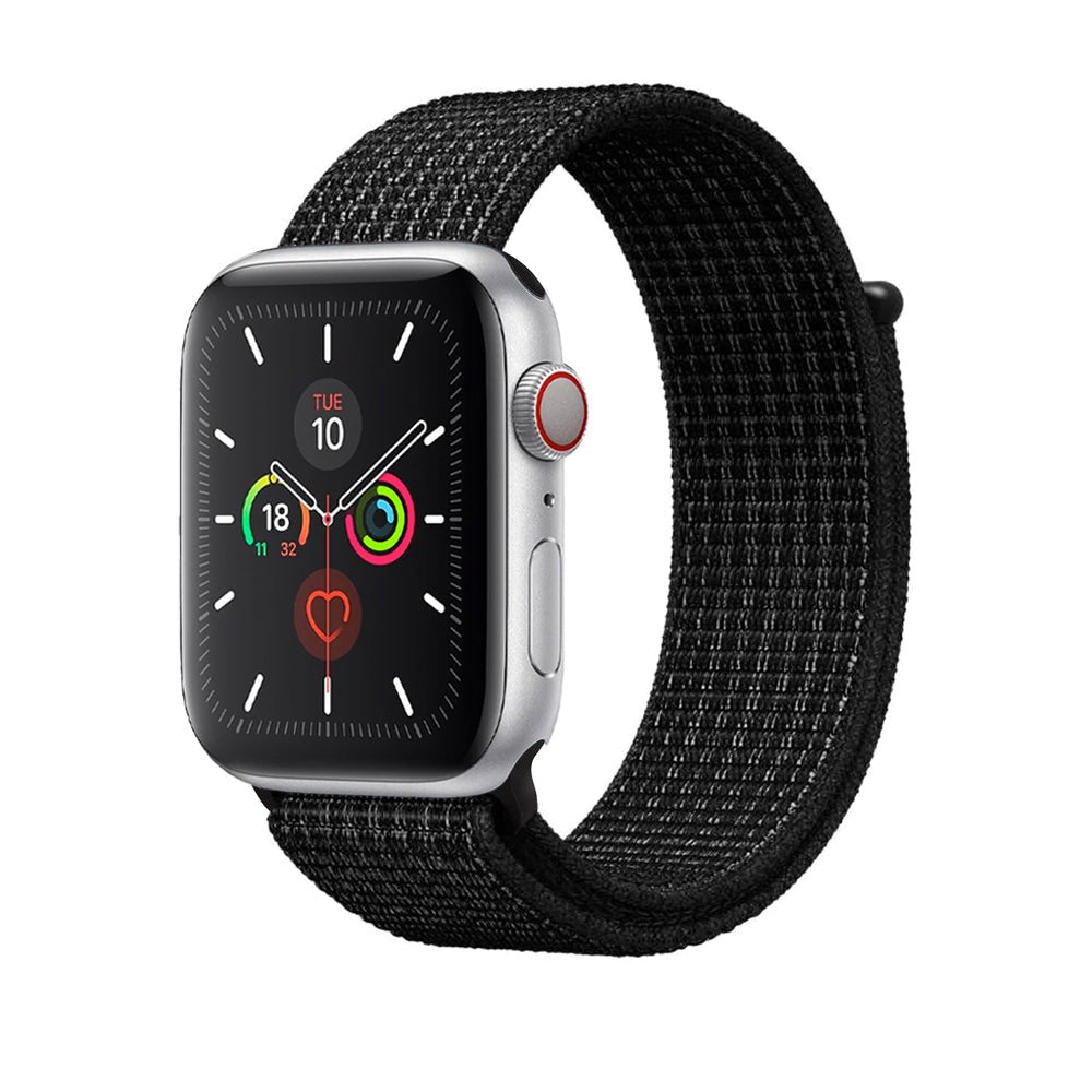 Black & White Nylon Loop Watch Strap for Apple Watch Nylon Loop 38 / 40 / 41mm  Accessories Gifts UK