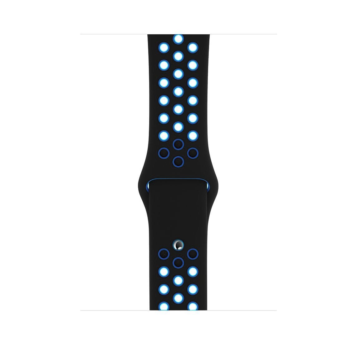 Black/Blue Silicone Sport Strap for Apple Watch Silicone Bands   Accessories Gifts UK