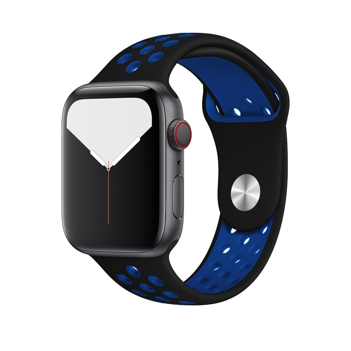 Black/Blue Silicone Sport Strap for Apple Watch Silicone Bands 38 / 40 / 41mm S-M Accessories Gifts UK