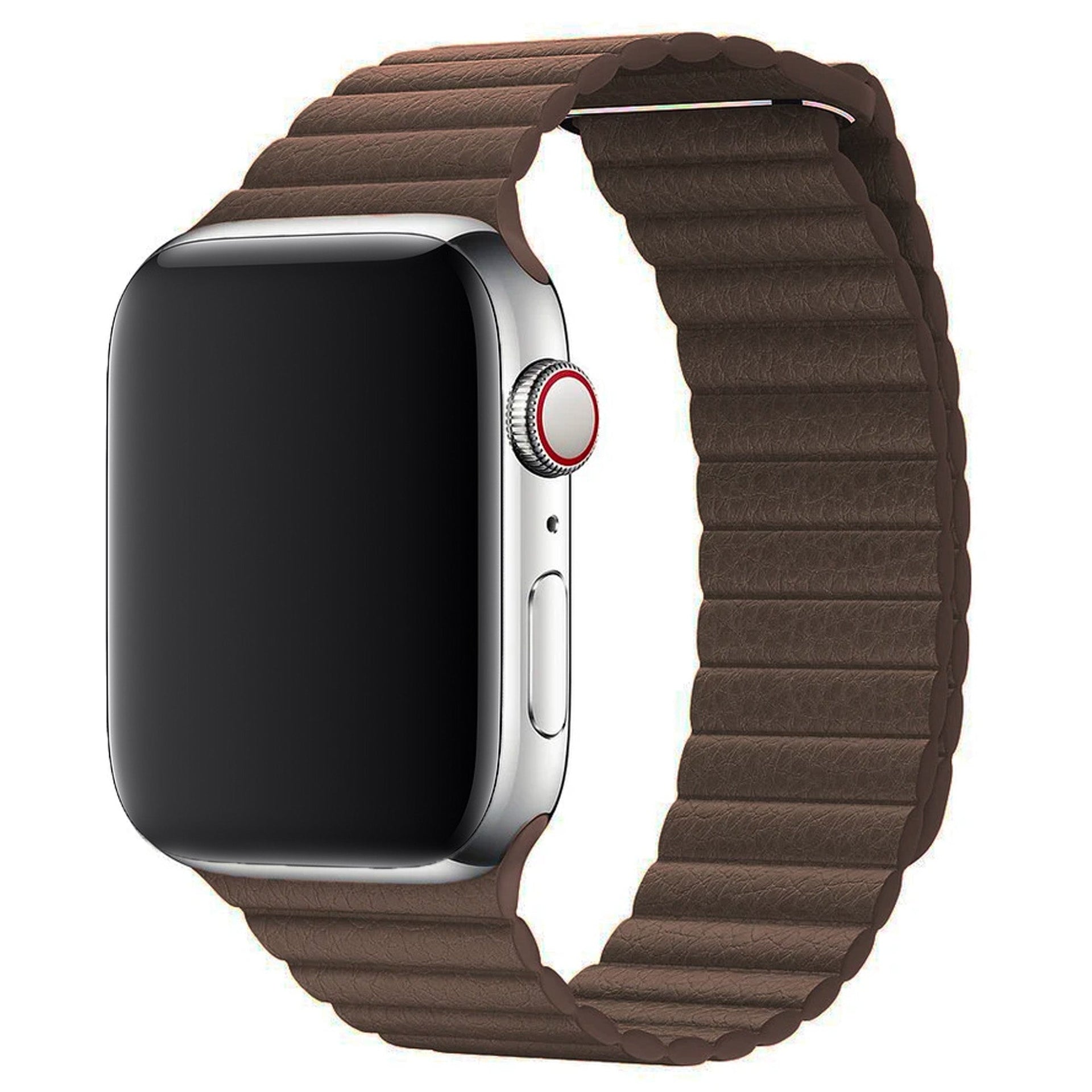 Brown Genuine Leather Magnetic Loop for Apple Watch 38 40 41mm