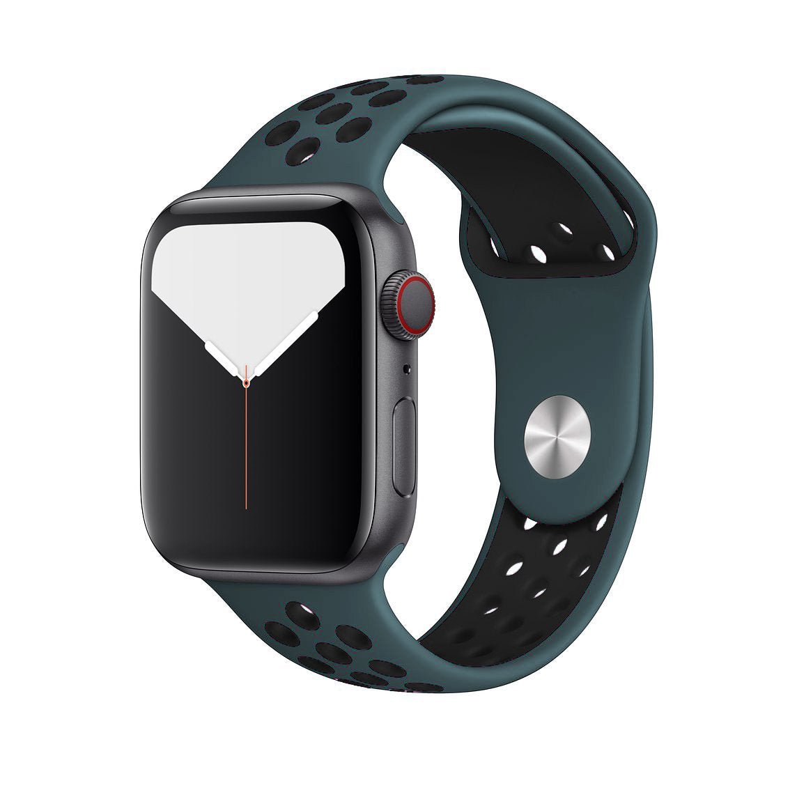 Celestial Teal/Black Silicone Sport Strap for Apple Watch Silicone Bands 38 / 40 / 41mm S-M Accessories Gifts UK