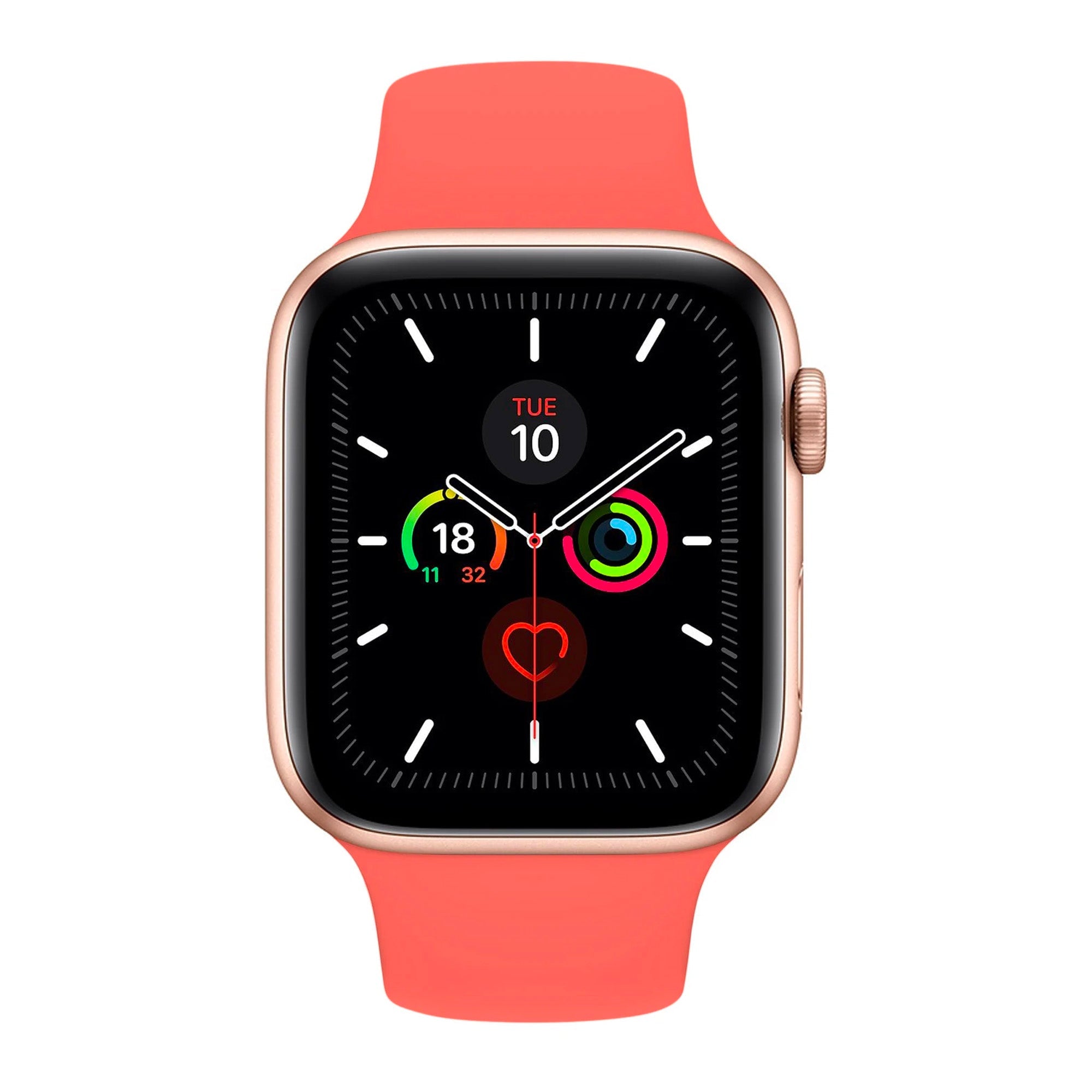 Coral Red Silicone Band for Apple Watch Silicone Bands   Accessories Gifts UK