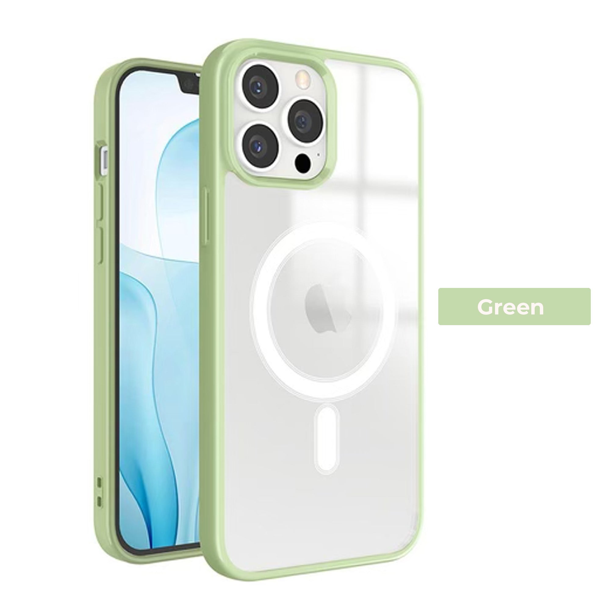 Green/Clear MagSafe Compatible Phone Case For Apple iPhone Phone Cases iPhone 12 Mini  Accessories Gifts UK