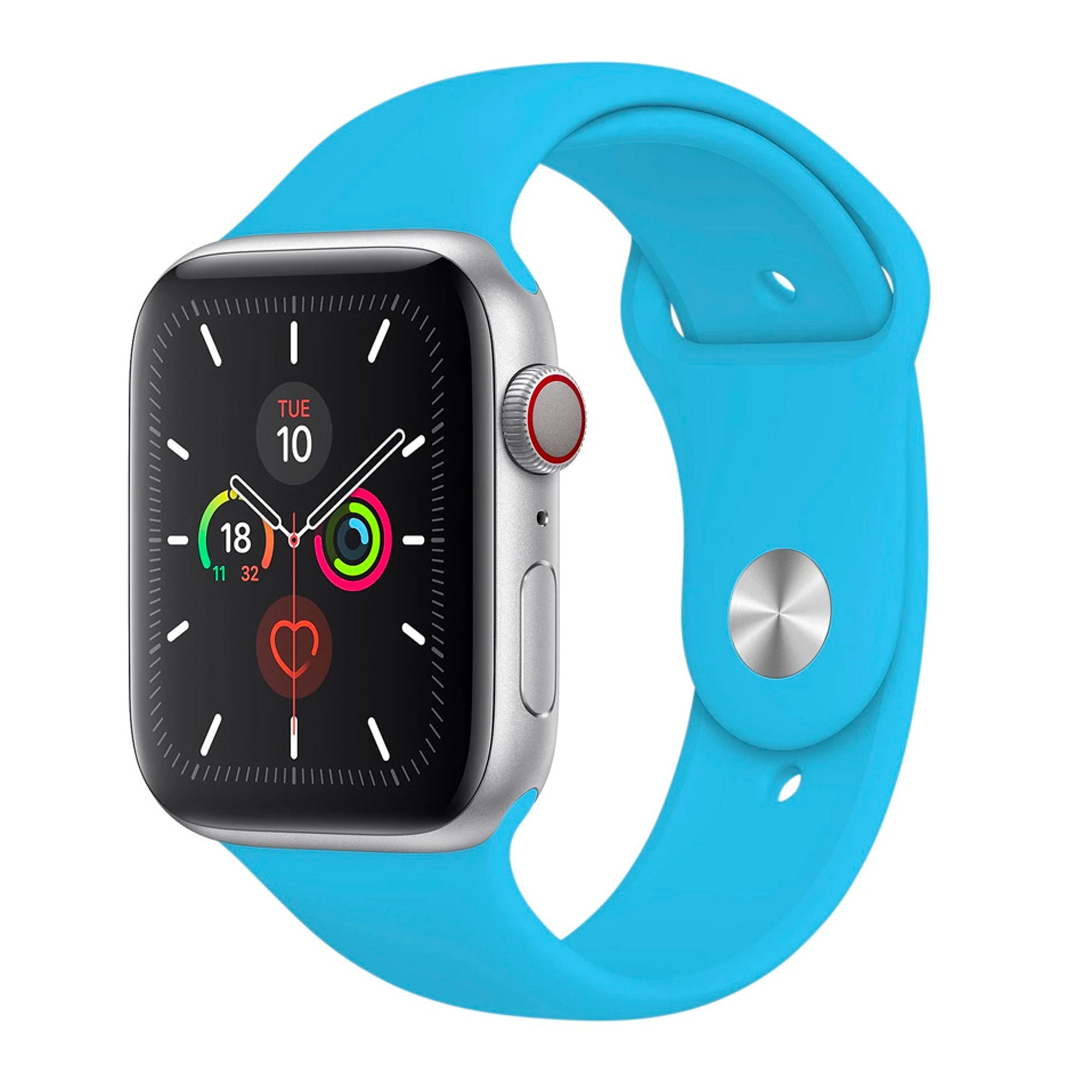 Light Blue Silicone Band for Apple Watch Silicone Bands 38 / 40 / 41mm S-M Accessories Gifts UK